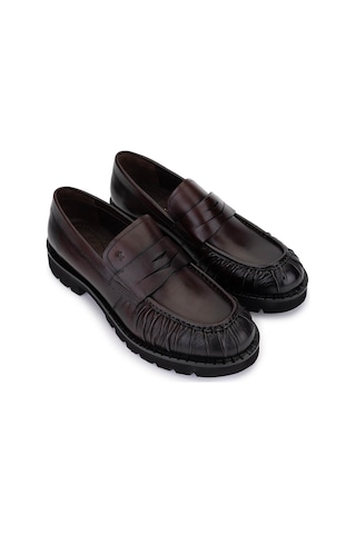 Tamer Tanca Erkek Hakiki Deri Kahverengi Loafer Ayakkabı 987 231 Erk Ayk Sk25-26 Kahve Dr Kahverengi