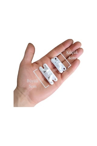 Pvc Kapı Pencere Sineklik Beyaz Plastik Çıt Çıt Kilit Menteşe Küçük Boy 4cm -10 Adet