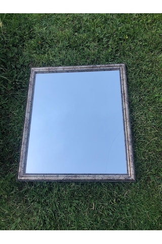 Vintage Plastik Çerçeveli Desenli Ayna 58,5X67,5Cm Hasarlı - Deko