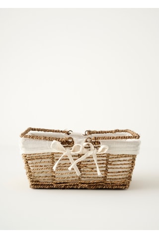 Bella Maison Arden Bezli Sepet Naturel 31x22x13 Cm Naturel