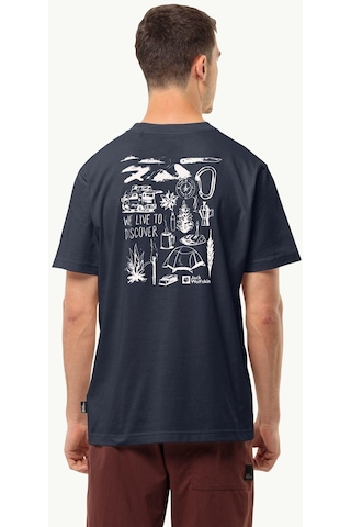Jack Wolfskin Discover T M Erkek T-shirt-28372-lacivert Lacivert