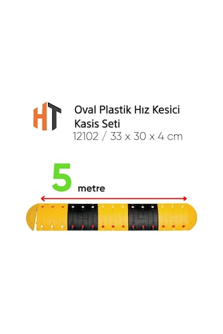 Oval Plastik Hız Kesici Kasis Seti 5 Metre