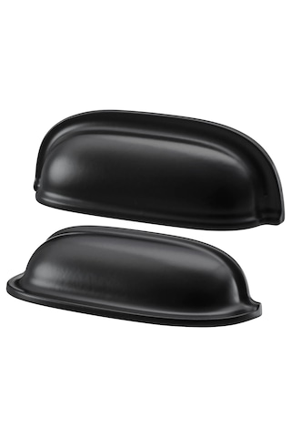 Ikea Eneryda Kulp, Krom Kaplama Ve Siyah 89 Mm, 2 Adet Siyah