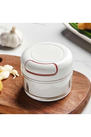 Mini Gıda Mikserleri Çok Fonksiyonlu Sarımsak Öğütücü Doğrayıcı Gıda Sebze Kesici Et Kıyma Makineleri Ev Mutfağı Manuel Sarımsak Presi Beyaz