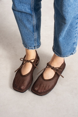 Duxal Shoes John Kadın Kahverengi Nefes Alan File Babet Bağcıklı Yazlık Ayakkabı Acıkahve