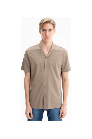 AR-MA Arma Erkek % 100 Pamuk Penye Pike Regular Fit Polo Yaka Gömlek Y25374351101 Gri-bej G8 Gri