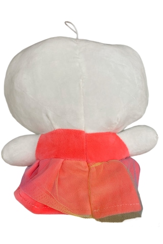 Elbiseli Kurdeleli Hello Kity Peluş 25 Cm