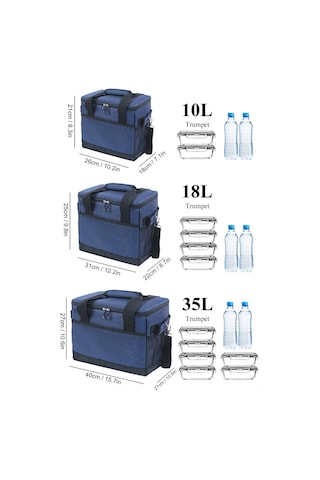 Youtek Orta Boy 18l Dışarıda Kullanıma Uygun Soğuk Saklama Çantası - Yeme-içeği Muhafaza, Piknik Ve Seyahat İçin Isı Yalıtımlı Büyük Kapasiteli Torba Çok Renkli