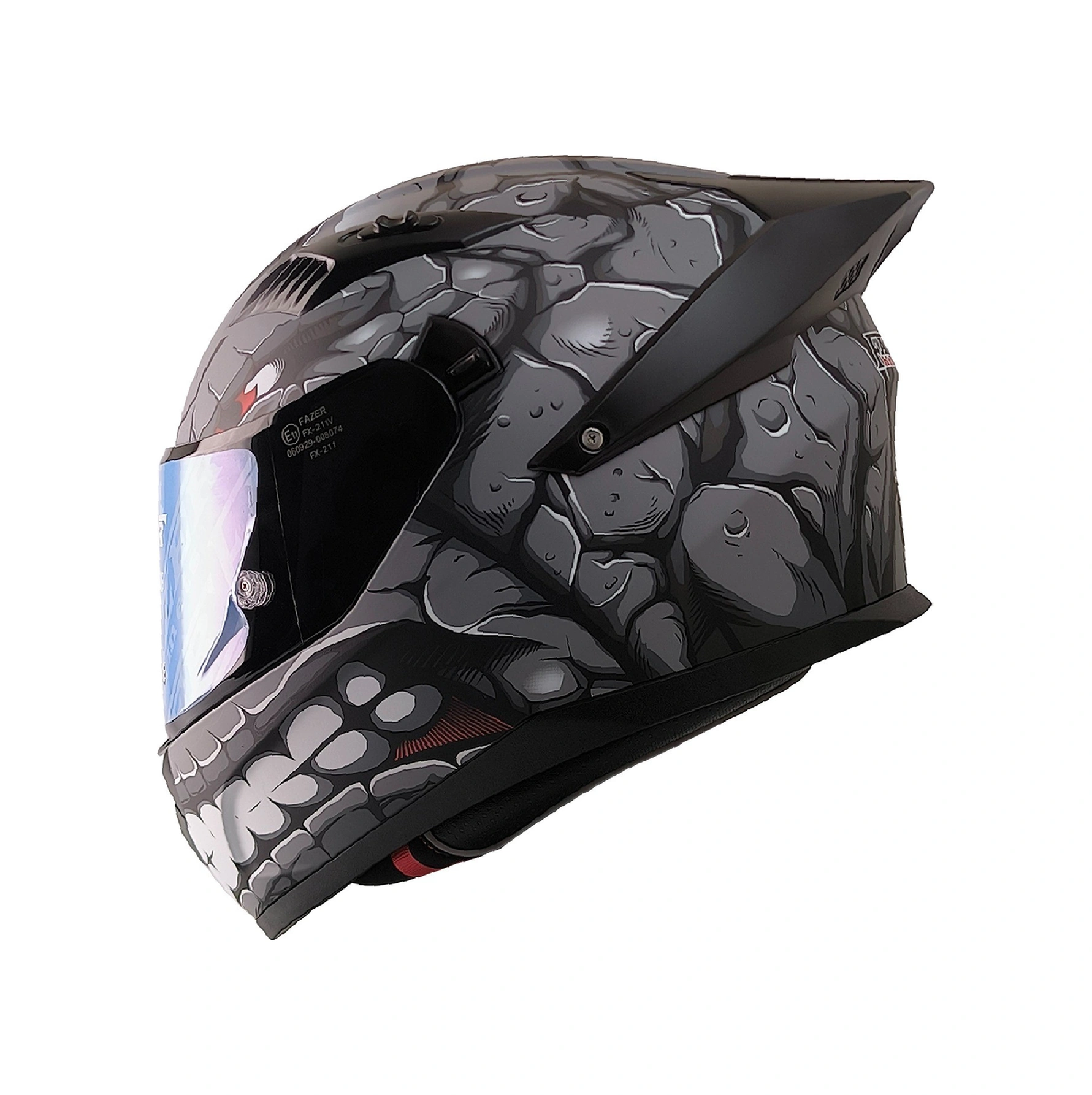 Motosiklet Kask Ece 22.r06 Double Vizörlü Full Face Spoiler Motor Kaskı Fantastic Çok Renkli