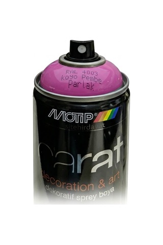 Motip Carat Ral 4003 Sprey Boya 400ml - Parlak Koyu Pembe Çok Renkli