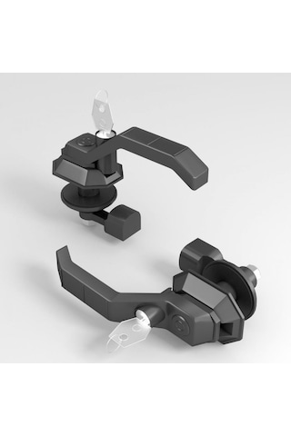 Atlastek Metal Hava Santral Jeneratör Kompresör Kabin Ağır Panel Kol Kilit - Plastik Düz Dil - Kilitlenen Anahtarlı