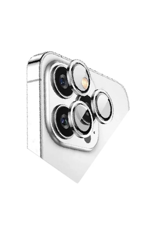 Mey İthalat Apple Uyumlu iPhone 15 Pro Max Bilvis Titan Kamera Lens - Gümüş Sarı