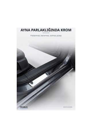 Citroen Nemo 2007 Ve Sonrası Uyumlu Krom İç Kapı Eşiği 4 Parça Paslanmaz Çelik