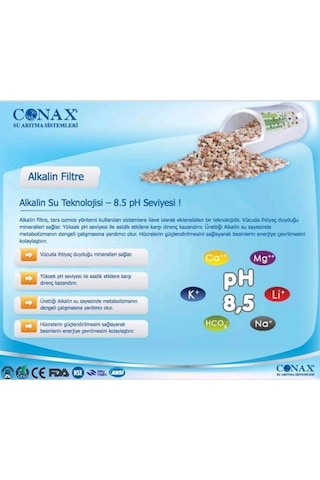 Conax Alkali-Mineral-Detox 3'lü Filtre Seti
