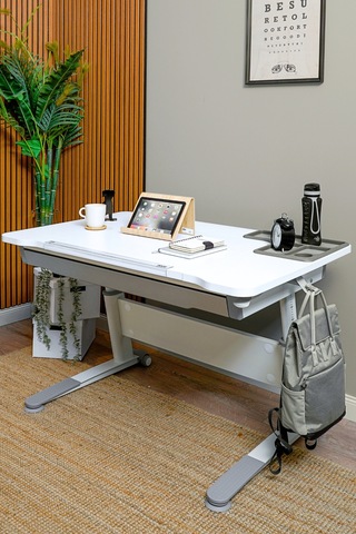 Sirius Basic Yükseklik Ve Eğim Ayarlı, Çekmeceli Bilgisayar Ve Oyuncu Masası, Çalışma Masası, Gri Gri