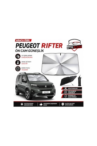 Peugeot Rifter Şemsiye Tip Ön Cam Güneşliği Katlanabilir Uv Korumalı Araç Cam Güneşlik