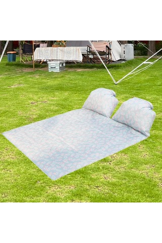 Homyl Baş Destekli Piknik Örtüsü Çim Yürüyüşü İçin Flamingo 145x210cm Çok Renkli