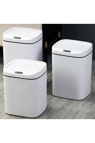 Antibakteriyel Atık Kutusu - Mutfak İçin Akıllı İndüksiyon Süt Beyazı