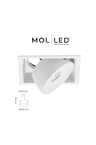 Molled Milano Serisi 8w Kare Sıva Altı Led Spot Beyaz Kasa 3000k - Mol3402-8ww