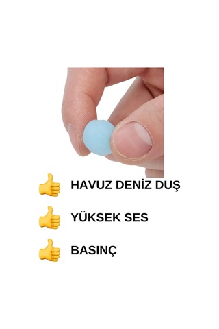 Nimo 2 Li Silikon Kulak Tıkacı Kulağı Basınçtan Koruma Aparatı Tıkaç Havuz Deniz Uçak