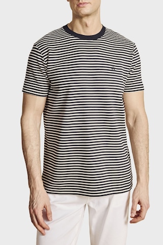Brooks Brothers Bisiklet Yaka Çizgili T-shirt Erkek T Shirt Bbss26mts016157 Lacivert-beyaz Lacivert - Beyaz