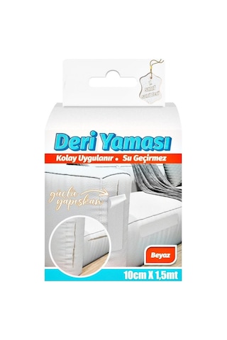 Deri Yaması Kendinden Güçlü Yapışkanlı Kolay Uygulanır Su Geçirmez 10cmx1,5 Metre-beyaz
