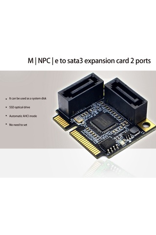 Xurunkeji Port Mini Pcı-e Pcı Express'ten Sata 3.0 Dönüştürücü Sabit Disk Genişletme Kartı Sata Kablosu İle Pc Bilgisayar İçin