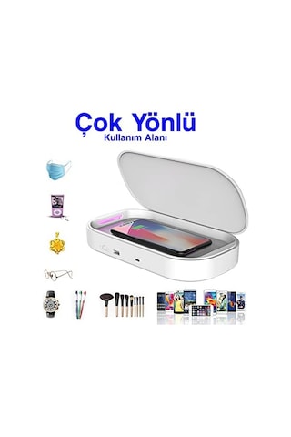 Kablosuz Şarj Aleti Ve Uv Maske Takı Sterilizasyon Kutusu Dezenfektan Cihazı