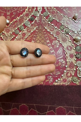 Ay Taşı Elmas Küpe