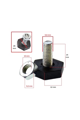 Hoover Uyumlu Çamaşır Makinesi Ayağı Kaymaz Ayarlı Ayak 4 Lü Seti - 551842135