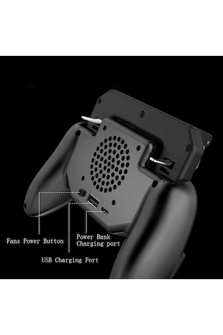 Kilifone - Telefon Oyun Aparatı Sr 2000 Mah Powerbank Mobil Oyun Aparatı - Siyah - T13008