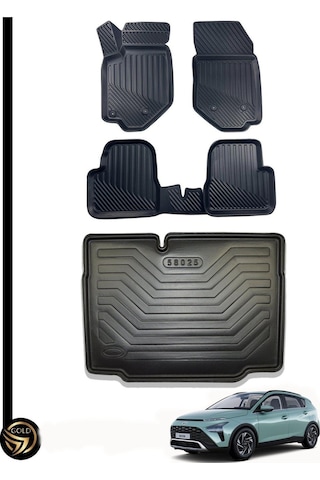 Hyundai Bayon 3d Kauçuk Paspas + Bagaj Havuzu Set Dea