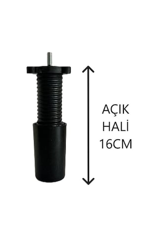 Homdep Ayarlanabilir Plastik Baza Koltuk Kanepe Robot Süpürge İçin Yatak Ayağı 9cm-16 Cmm8 -4adet- Siyah