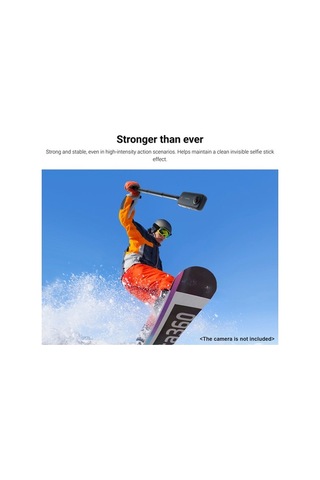 Fastbuy Insta360 Yükseltilmiş Görünmez Selfie Çubuğu - Alüminyum Alaşım - 1/4 Uzatılabilir - 9.2-44.9in Ayarlanabilir