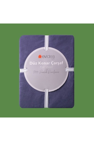 Evidea Soft Basic Tek Kişilik Düz Kenar Çarşaf - Lacivert - 160x240 Cm Lacivert