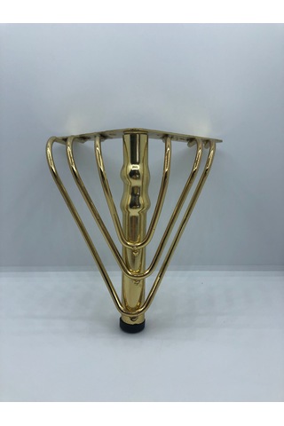 Metal, Dekoratif 15 Cm Gold Kaplama Parlak Koltuk,baza Mobilya Ayağı 4 Adet Gold Kaplama