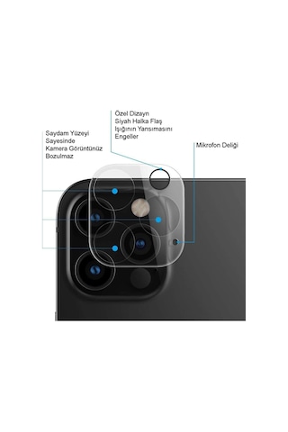 Apple Uyumlu iPhone 14 ile Tam Koruma Kamera Lensi Koruma Camı