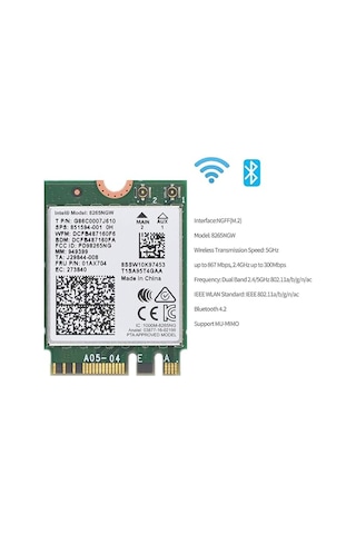Intel 8265ngw Wi-fi Modül / Kablosuz Ağ Adaptörü Pcıe / 802.11ac Dual Band