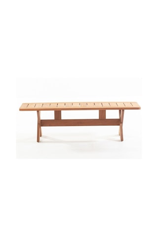 Rehome Focus 180x45 İroko Ahşap Bank Mutfak Salon Bank Ağaç Sandalye Ahşap