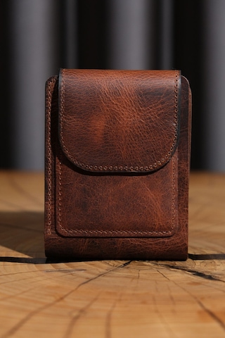 Lenax Leather Mono Hakiki Deri Erkek Cüzdan Gerçek Deri Kartlık Ve Bozuk Para Bölmeli Taba