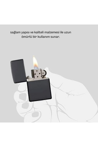 Metal Gövdeli Mat Tasarım Çakmak Ergonomik Tutma Özellikli Şık Aksesuar