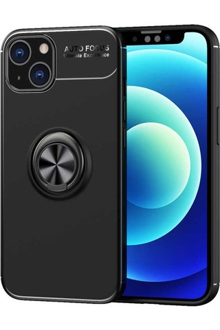 Apple Uyumlu iPhone 13 Mini Kılıf Zore Ravel Yüzüklü Silikon Kılıf