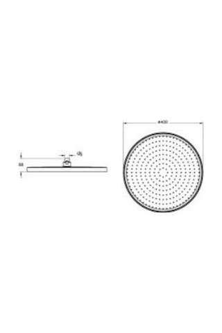 Vitra Prime Round A45920 Duş Başlığı, Krom Diğer