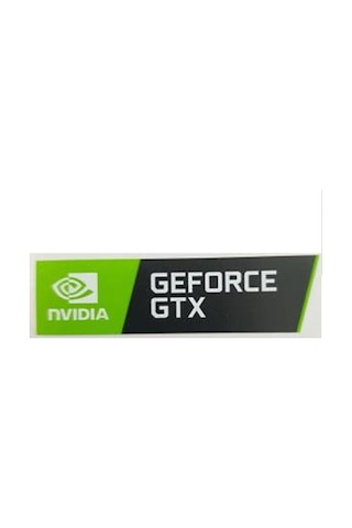 OEM Nvidia Geforce GTX Sticker Yatay Büyük Boy Etiket D112