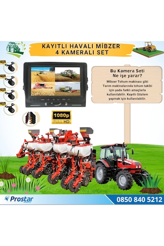 Kayıtlı Ahd Mibzer Havalı Tohum Makinesi 4 Kameralı 7 İnç Monitö
