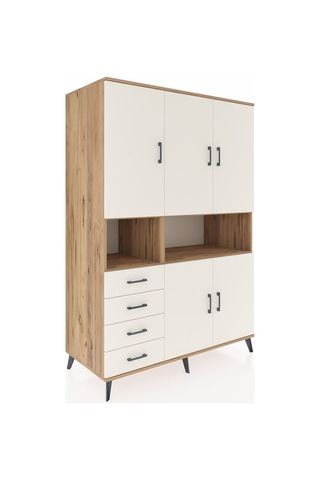 Kronos Dolap 7 Raflı 4 Çekmeceli 5 Kapaklı 132x59x195 Çam-aytaşı/aytaşı Aytası/aytası