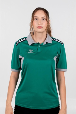 Hummel Otantik Polo Yaka Kamp Tişört Yeşil