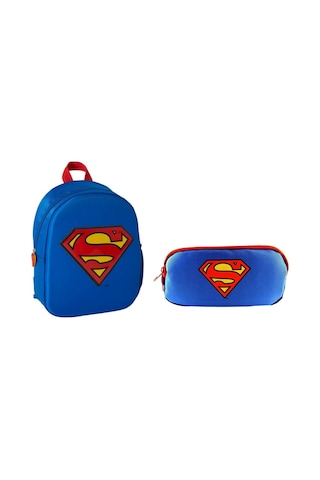 Superman Anaokulu Çantası Ve Kalem Kutusu Çok Renkli