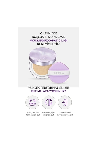 Missha Glow Layering Fit Puff Yüksek Kapatıcılık Sağlayan Yumuşak Makyaj Süngeri 5'li