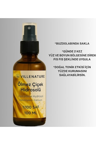 Villenature Ölmez Çiçek Hidrosolü Immortelle Hydrosol Helichrysum Italicum 100 ML